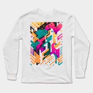 Vibrant Abstract Artwork Long Sleeve T-Shirt